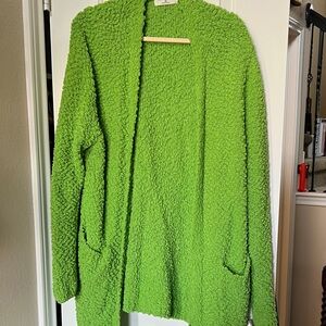 Zenana Outfitters Lime Green Women's Cardigan